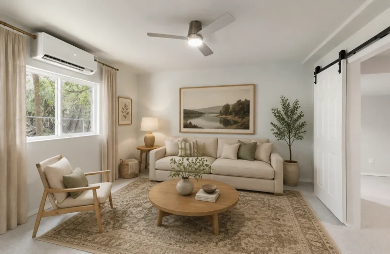 Virtually staged flex room living option at 1560 Skyline Hills